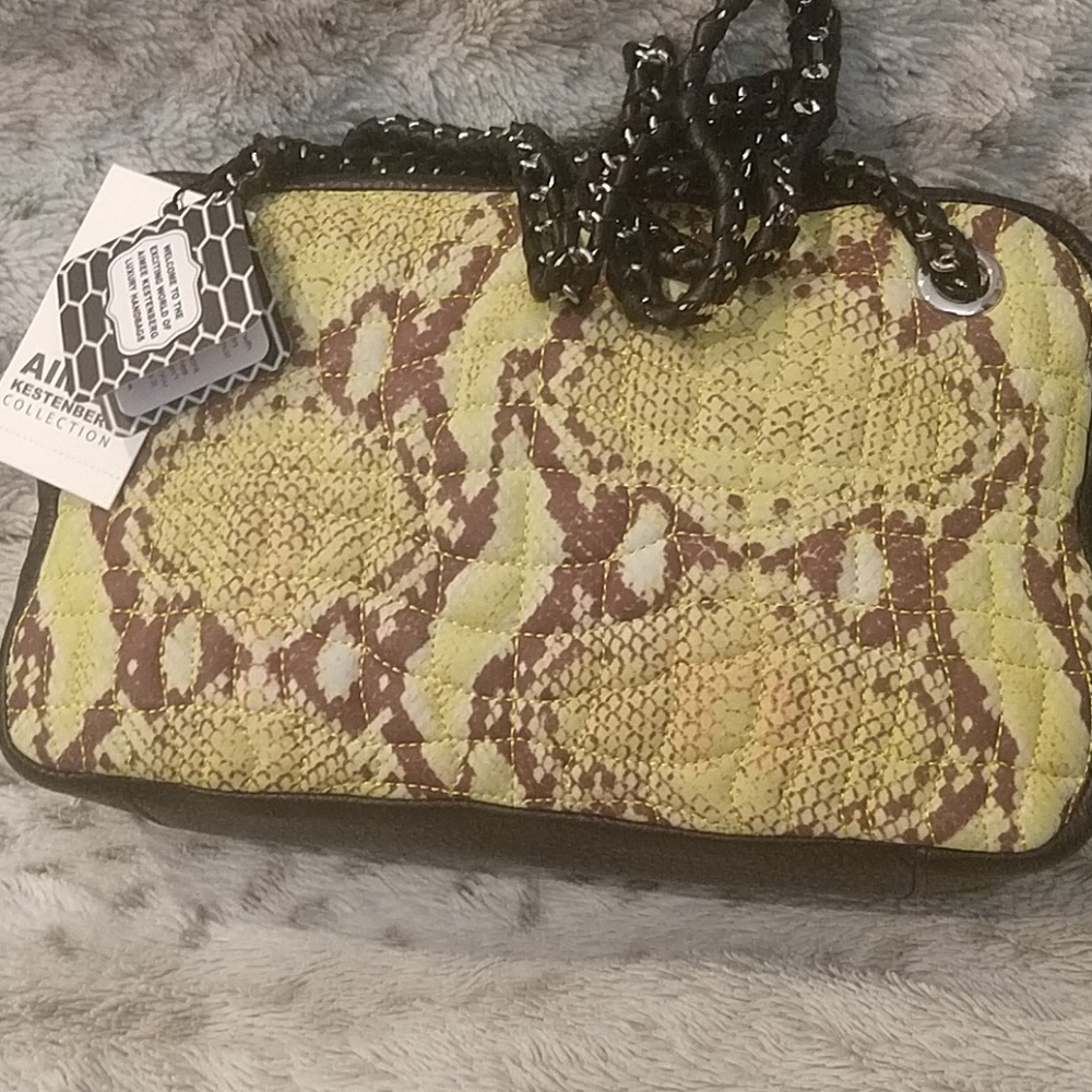 AIMEE KESTENBERG BLACK PEBBLE LEATHER/SNAKESKIN - Picture 5 of 8